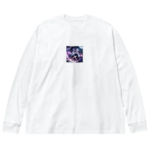 猫耳少女 Big Long Sleeve T-Shirt