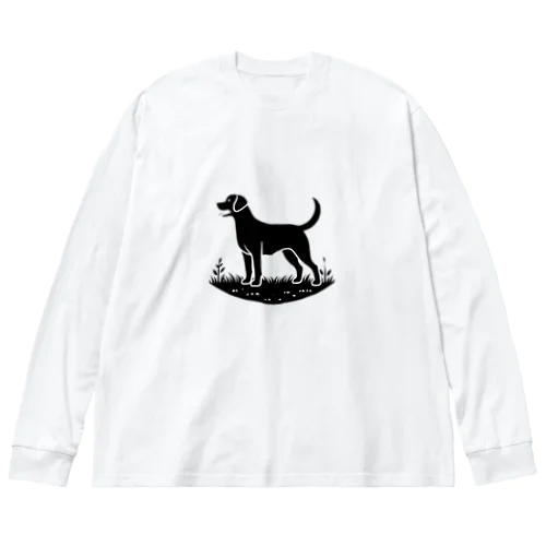 犬 ビッグシルエットロングスリーブTシャツ