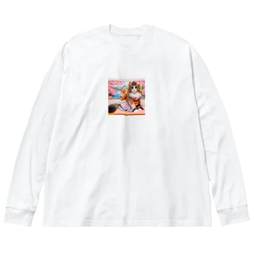 舞妓ネコおにゃん Big Long Sleeve T-Shirt