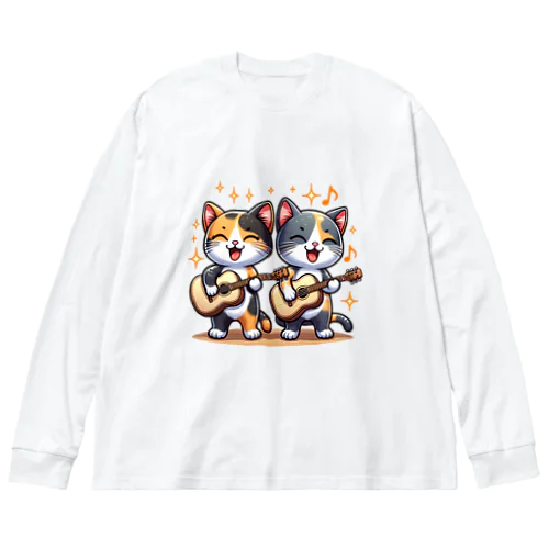 ねこコーラス 13 ビッグシルエットロングスリーブTシャツ