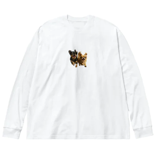 ハピハピチワワ Big Long Sleeve T-Shirt