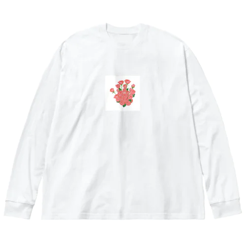 薔薇の花束 ビッグシルエットロングスリーブTシャツ