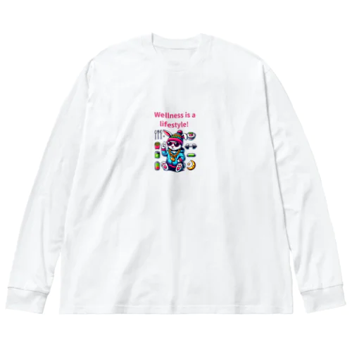 「健康のバランス」 ビッグシルエットロングスリーブTシャツ