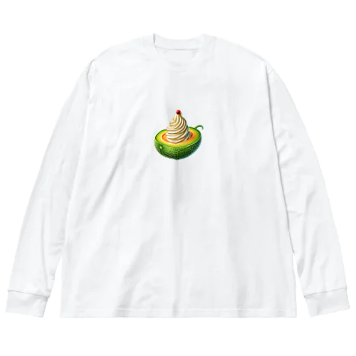 メロンと生クリームとさくらんぼ Big Long Sleeve T-Shirt