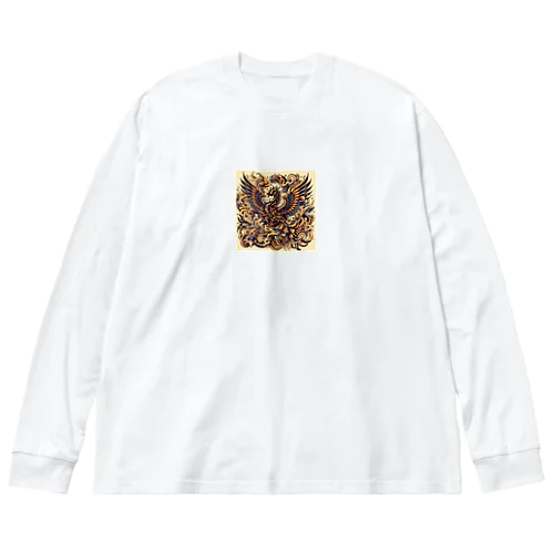 和柄　鳳凰 Big Long Sleeve T-Shirt