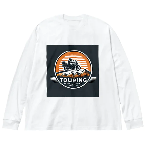 絶景ツーリングロゴ: 自然を駆け抜ける冒険 Big Long Sleeve T-Shirt