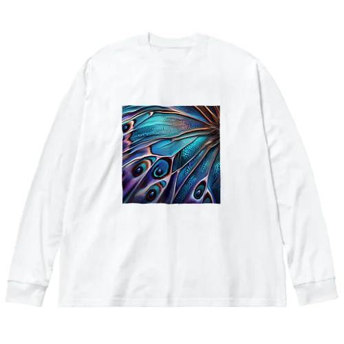 羽根の柄 Big Long Sleeve T-Shirt