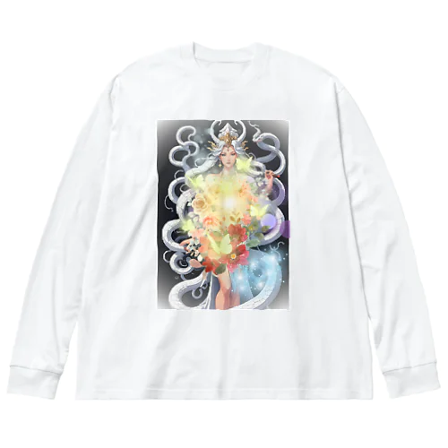 白蛇女神様 Big Long Sleeve T-Shirt