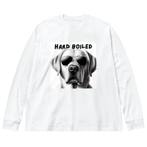 ハードボイルド犬ラブラドール ビッグシルエットロングスリーブTシャツ