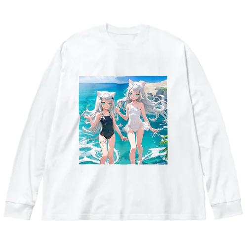 猫耳少女00022 Big Long Sleeve T-Shirt