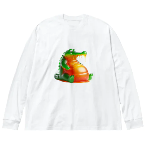 フトルメされたワニ Big Long Sleeve T-Shirt