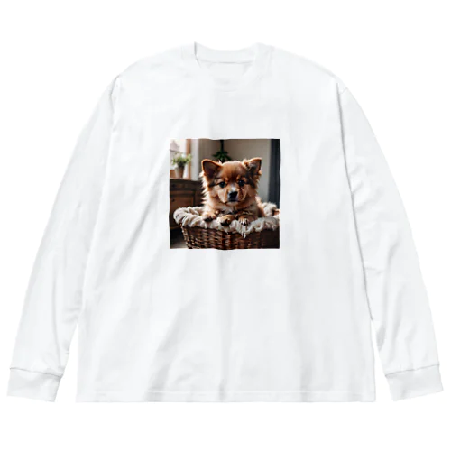 バスケットからのぞくワンちゃん Big Long Sleeve T-Shirt