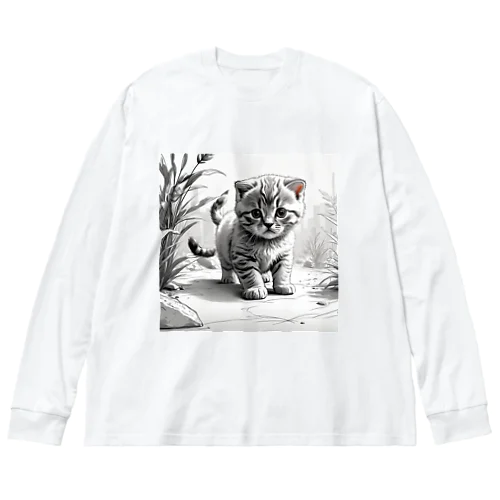 子猫の散歩 Big Long Sleeve T-Shirt