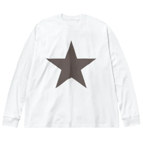 BLACK STAR-GTO STAR-(グレー星・ワンスター)  Big Long Sleeve T-Shirt