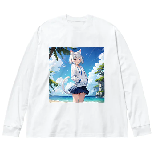 猫耳少女00057 Big Long Sleeve T-Shirt