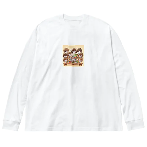 ハッピー鍋パーティー ビッグシルエットロングスリーブTシャツ