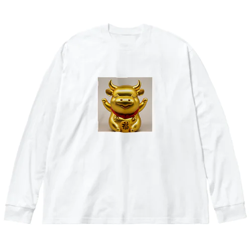 金色の牛 Big Long Sleeve T-Shirt