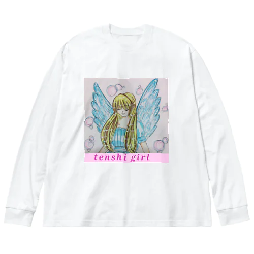 tenshi girl ビッグシルエットロングスリーブTシャツ