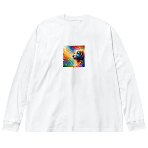 虹色犬 Big Long Sleeve T-Shirt