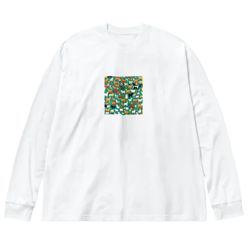 動物たちのドット絵 Big Long Sleeve T-Shirt