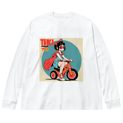 Now三輪車女の子 ビッグシルエットロングスリーブTシャツ