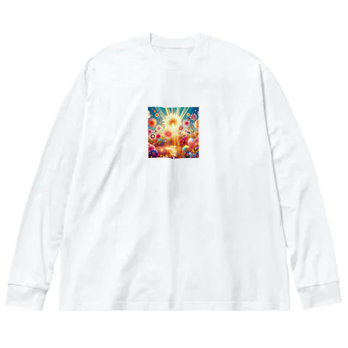 希望の輝く花（shining flower of hope ） Big Long Sleeve T-Shirt