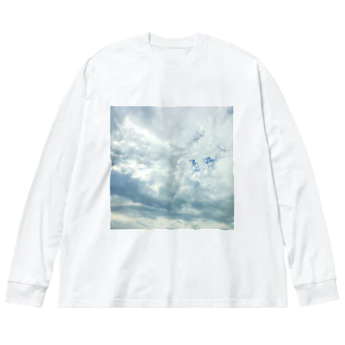 今日も雲は空を覆い尽くし隠す ビッグシルエットロングスリーブTシャツ