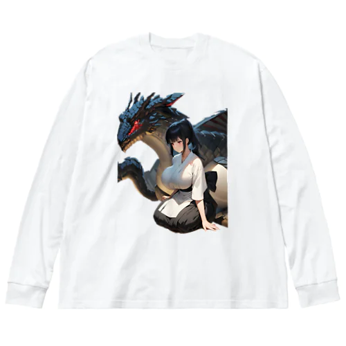 Arca 龍と巫女 ビッグシルエットロングスリーブTシャツ