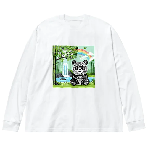 デジタルアートパンダ Big Long Sleeve T-Shirt