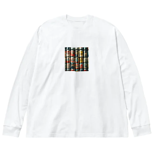 色とりどりの欧米の空き缶 Big Long Sleeve T-Shirt