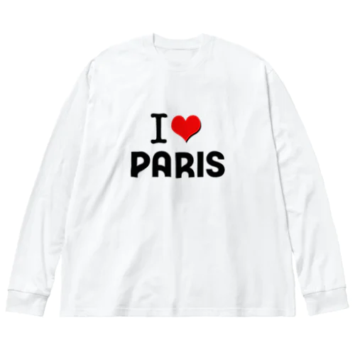 I LOVE　PARIS　PARIS2024　パリ ビッグシルエットロングスリーブTシャツ