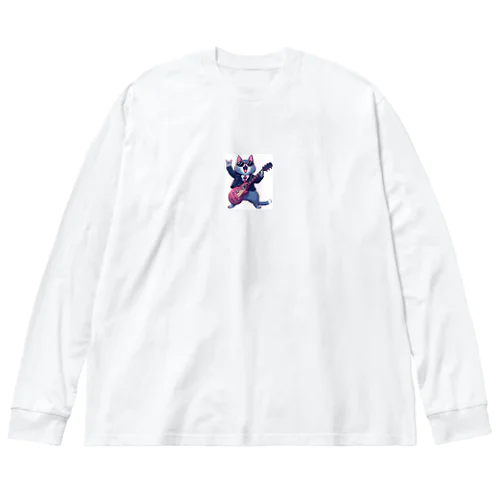 ロックンロールな猫 Big Long Sleeve T-Shirt