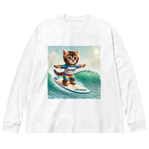 サーフィンCat ビッグシルエットロングスリーブTシャツ