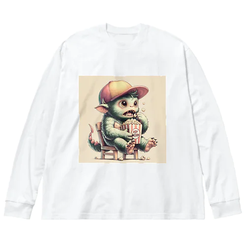 うまうまポップコーン Big Long Sleeve T-Shirt