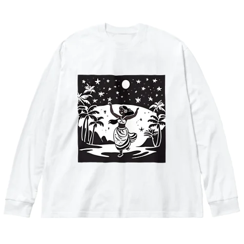 星空の下のフラダンサー Big Long Sleeve T-Shirt