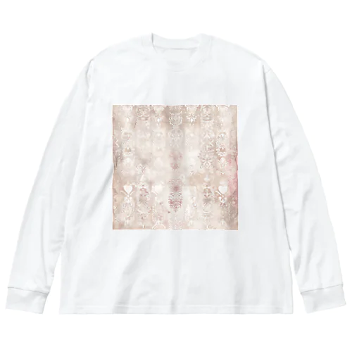 紋章　ベージュ　綺麗 Big Long Sleeve T-Shirt