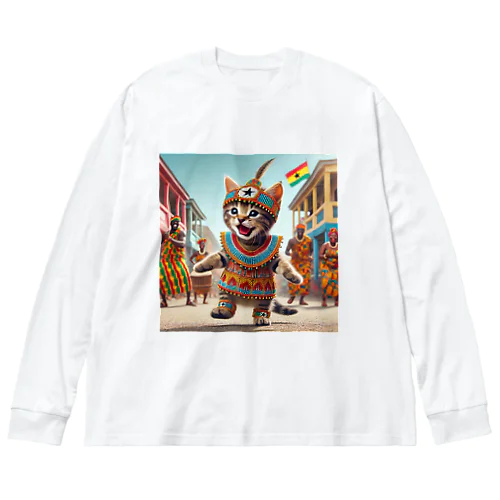 ナポリ族風Cat Big Long Sleeve T-Shirt