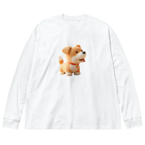 可愛い❤わんこ🐕️🐾 ビッグシルエットロングスリーブTシャツ