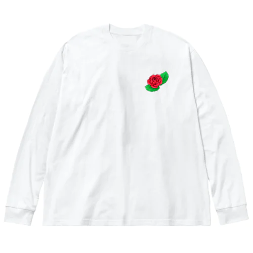 真紅の薔薇 Big Long Sleeve T-Shirt