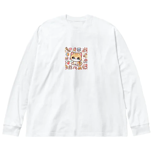 にゃんこたちのスイートワールド Big Long Sleeve T-Shirt