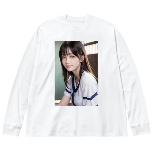 美女との出会い ビッグシルエットロングスリーブTシャツ