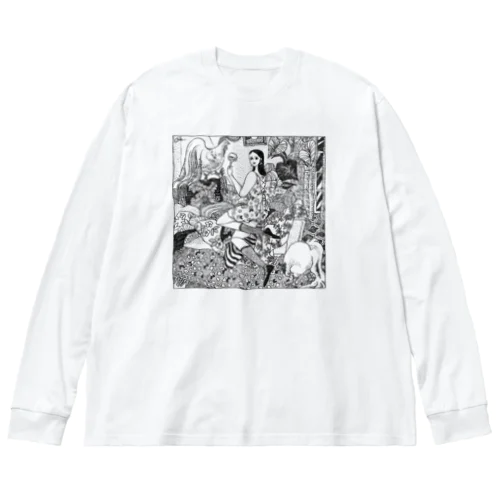 【私の瞳に乾杯】ペン画描き起こしグッズ Big Long Sleeve T-Shirt