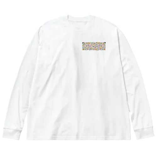 心を癒すカラフル幾何学模様 Big Long Sleeve T-Shirt