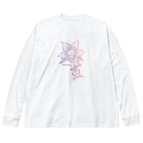 "in your heart."ロングスリーブT(パープルピンク) Big Long Sleeve T-Shirt