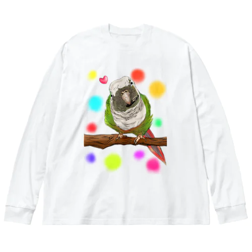 ホオミドリアカオウロコインコ フルカラー② Big Long Sleeve T-Shirt