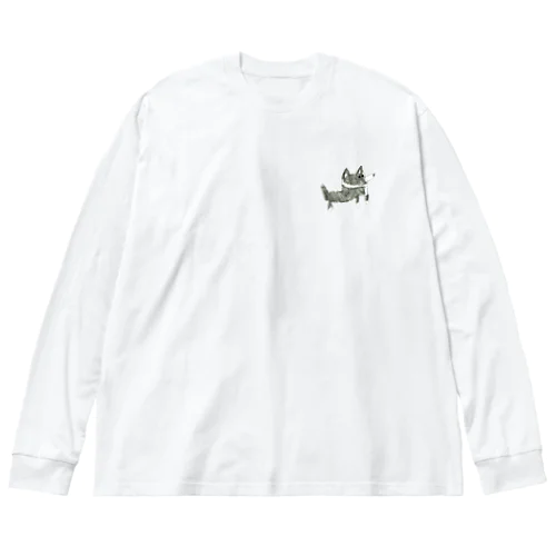 ボーダーコリーがいっぴき ビッグシルエットロングスリーブTシャツ