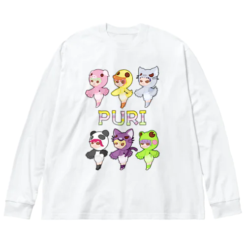 ぷり☆全員集合 ビッグシルエットロングスリーブTシャツ