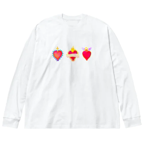 メキシコのハートモチーフ♥️ ビッグシルエットロングスリーブTシャツ