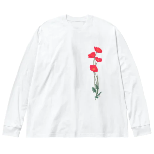 憂いに手向けるポピー Big Long Sleeve T-Shirt