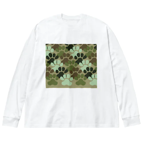 肉球　迷彩柄 Big Long Sleeve T-Shirt